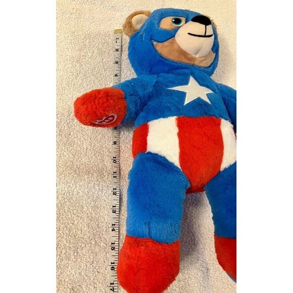 Lot Of Build A Bear Teddy Bears - BAB - Pink, Captain America And Black Bear - Picture 5 of 15